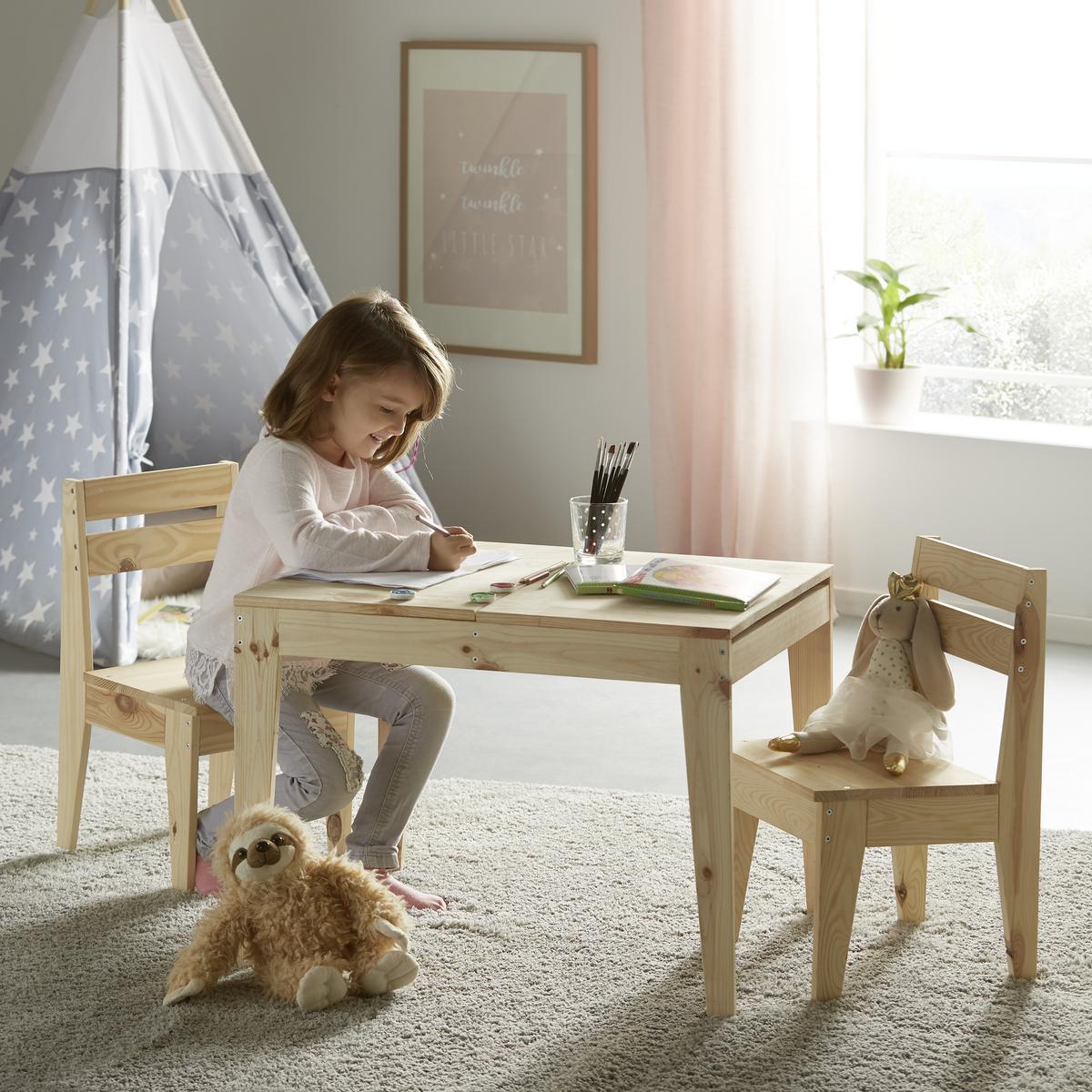 Kindersitzgruppe aus Kiefer Massiv - Kieferfarben, KONVENTIONELL, Holz (65/50/50cm) - Mömax