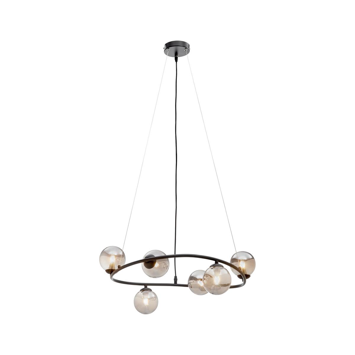 LAMPA SUFITOWA NERON - szary, Modern, metal/szkło (58/58/115cm) - Bessagi Home