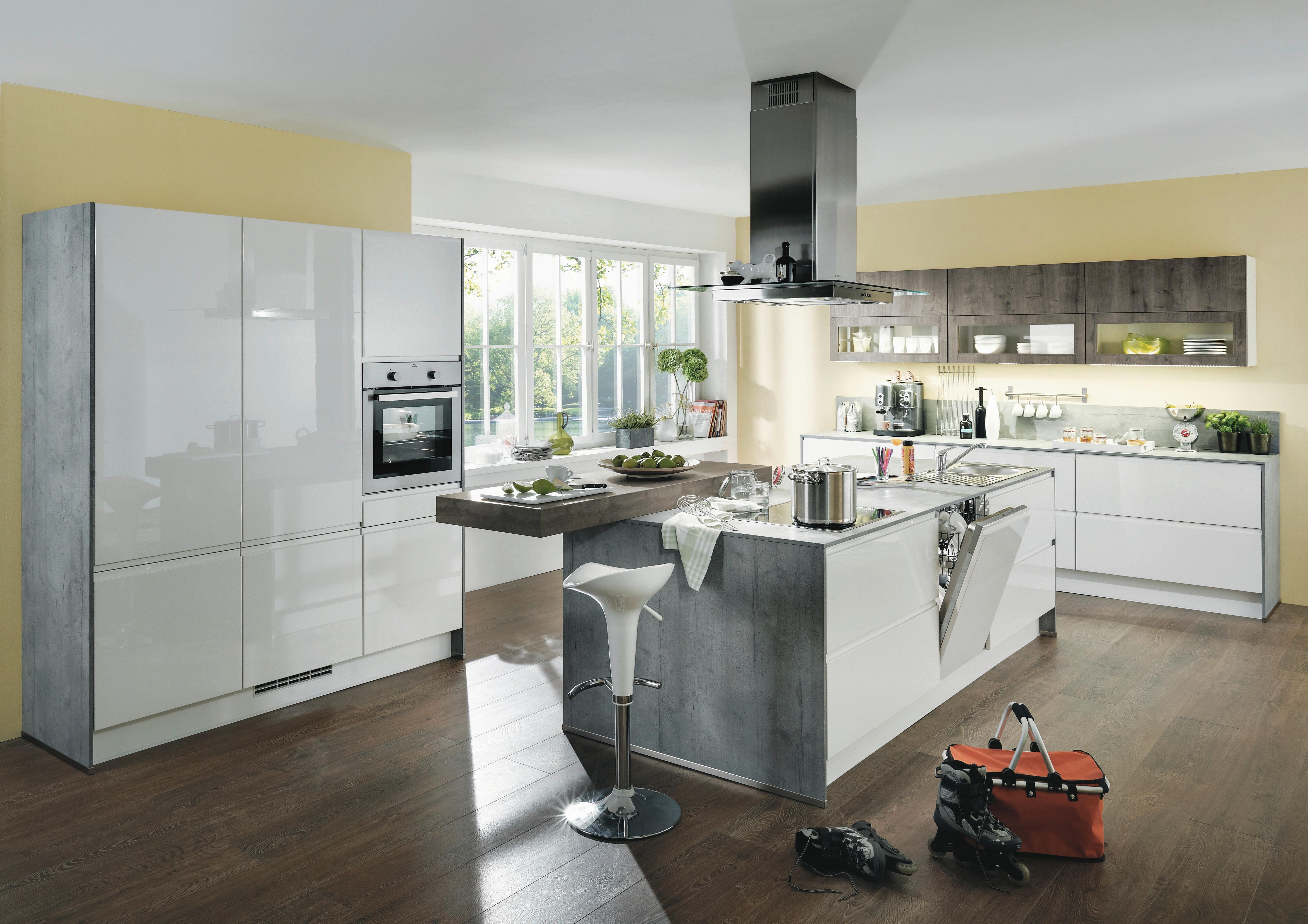 Tervezhető Konyha Pura - fehér, Modern, faalapú anyag - Nobilia