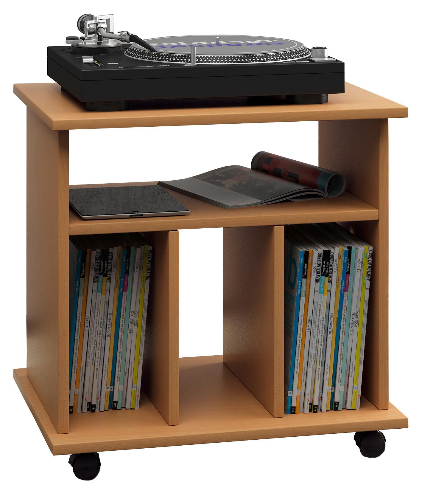Schallplattenregal Retal ca.60x59x45cm Buchefarben - Buchefarben, Basics, Holzwerkstoff (60/59/45cm) - MID.YOU