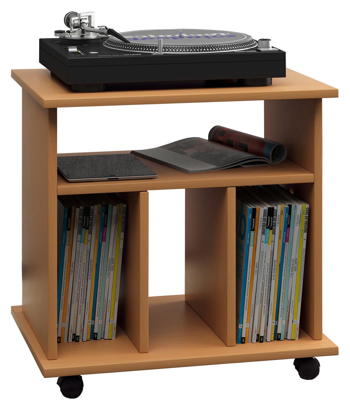 Schallplattenregal Retal ca.60x59x45cm Buchefarben - Buchefarben, Basics, Holzwerkstoff (60/59/45cm) - MID.YOU