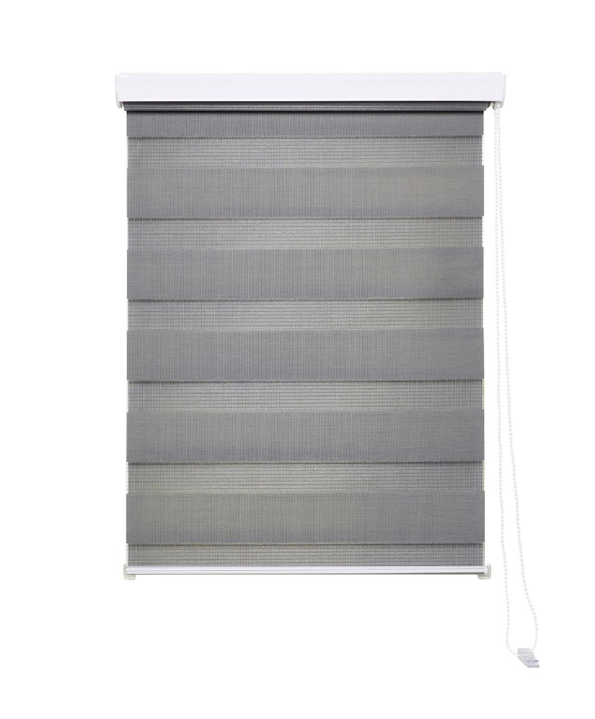 ROLETA PODWÓJNA ELEMENTS - przezroczysty/szary, Basics, tkanina (90/160cm) - Boxxx