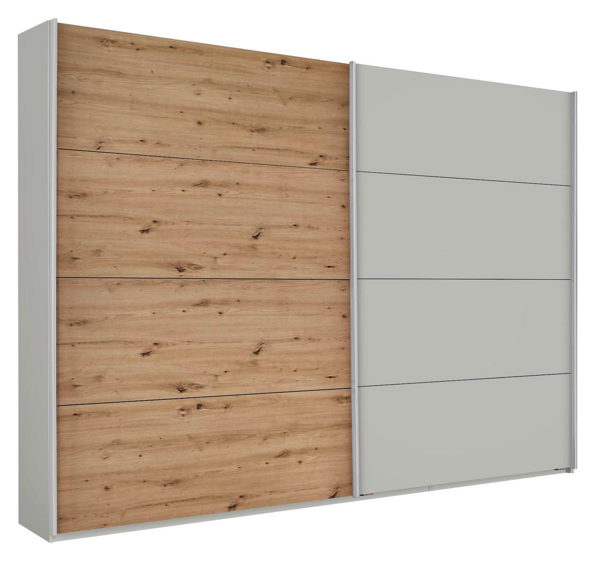 Ormar S Kliznim Vratima Feldkirch - siva/boje hrasta, Moderno, drvni materijal/metal (271/210/62cm) - Modern Living