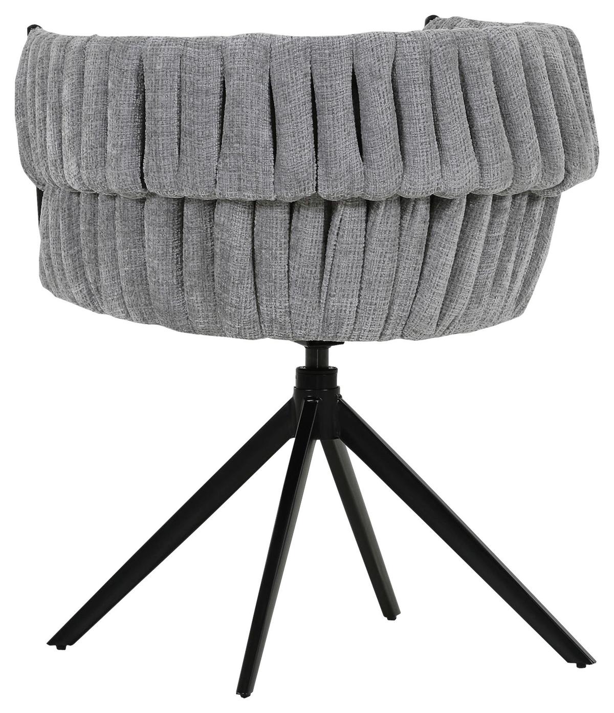 KRZESŁO Z PODŁOKIETNIKAMI TWISTY - jasnoszary/czarny, Design, metal/tkanina (65/76/60cm) - Carryhome