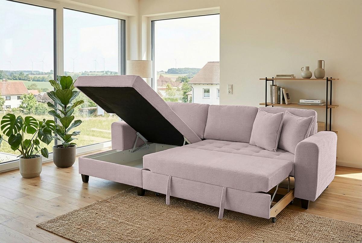 Coltar MORITZ - roz, Trend, textil (155/265cm) - Modern Living