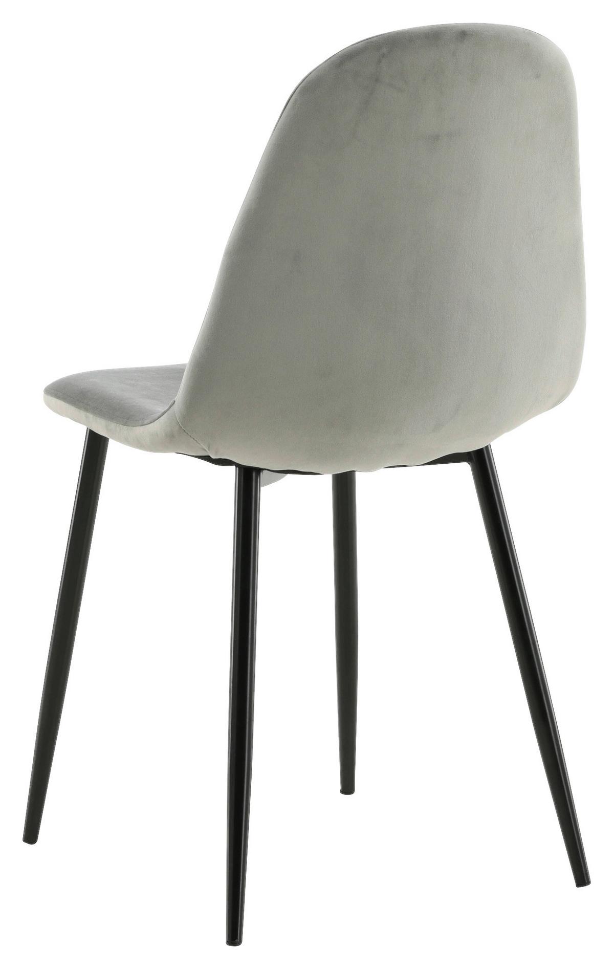 STUHL-SET POLAR - Schwarz/Grau, Design, Textil/Metall (42,5/88/53cm) - Livetastic