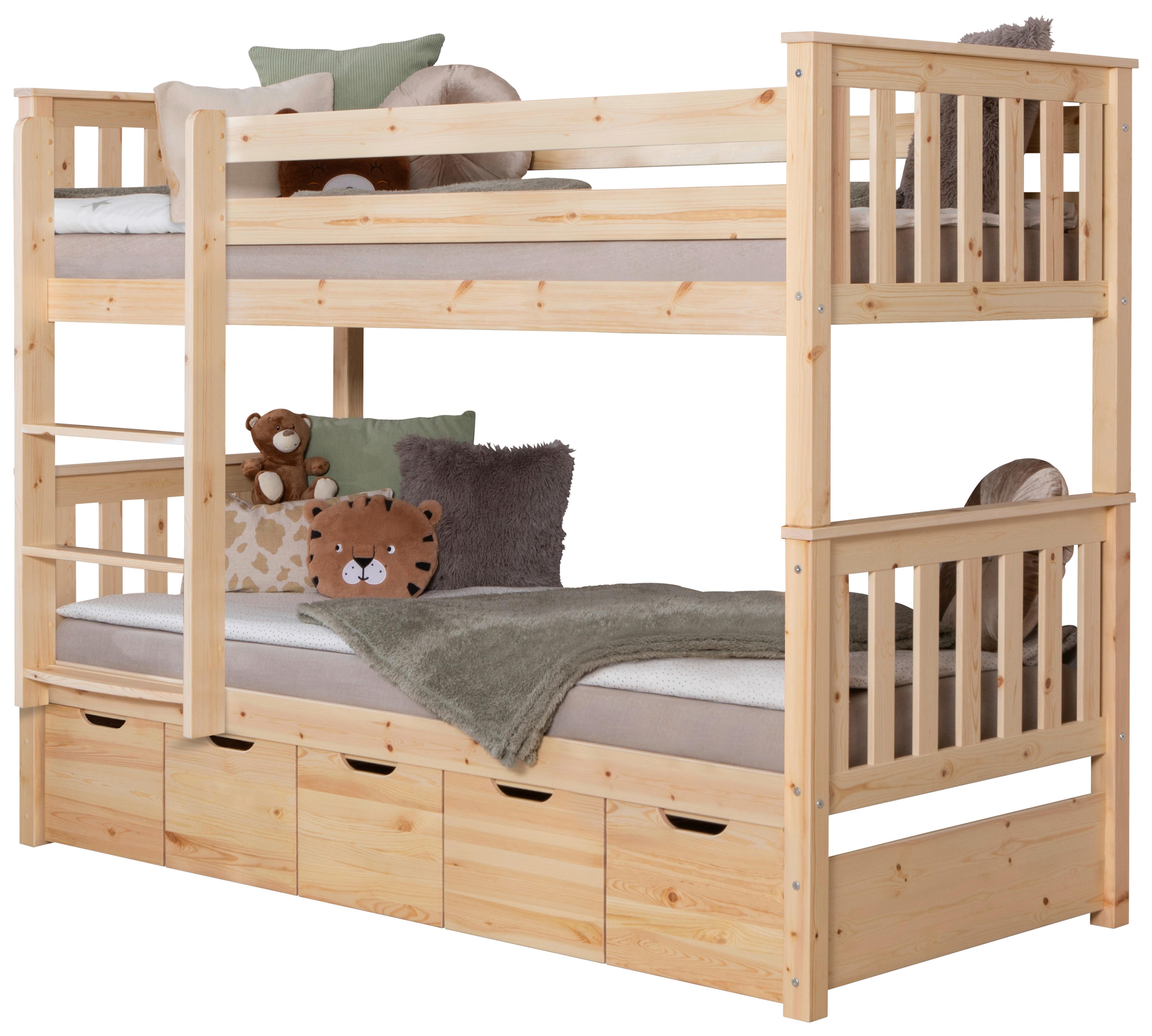 Etagenbett Sammy Naturfarben ca. 90x200cm - Naturfarben, MODERN, Holz (90/200cm) - MID.YOU