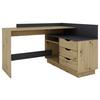Eckschreibtisch Belfast Anthrazit/Eiche Artisan - Anthrazit/Eiche Artisan, LIFESTYLE, Holzwerkstoff (129/105/84cm) - MID.YOU