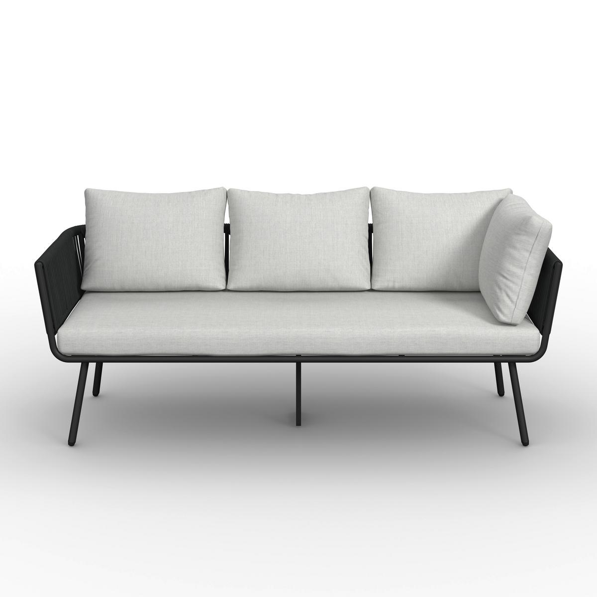 Jedilna Lounge Garnitura Camea, Svetlo Siva, 3-Delno - temno siva/svetlo siva, Moderno, kovina/umetna masa - Bessagi Garden