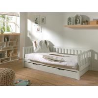 Ausziehbett "Fritz", 90x200 cm, weiß - Weiß, MODERN, Holz/Holzwerkstoff (90/200cm) - Vipack