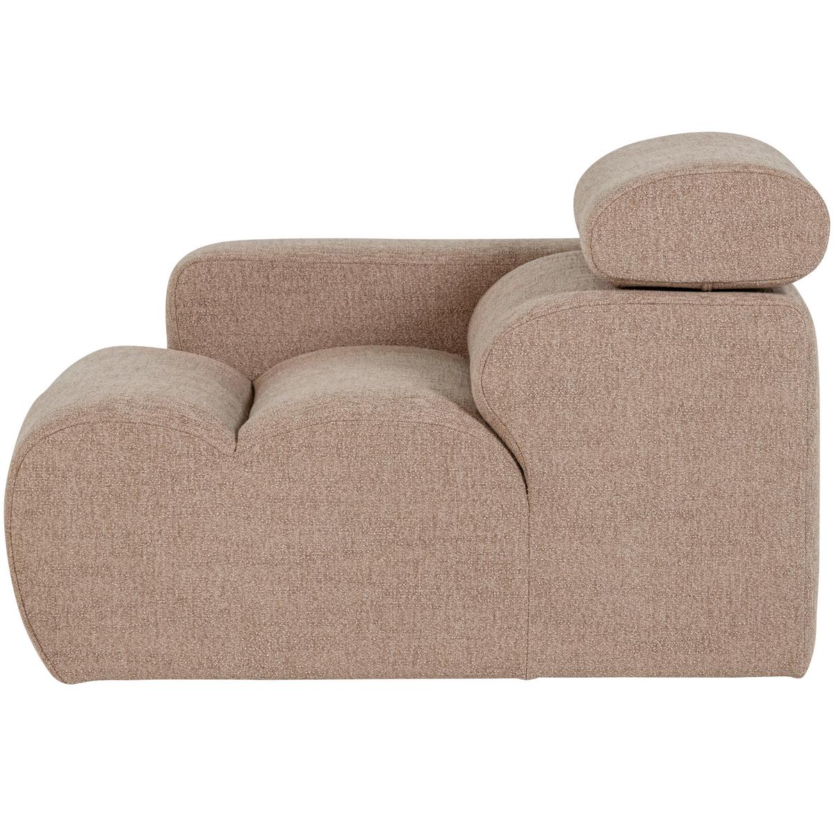 SOFAELEMENT Novi Taupe B: 109cm - Taupe, Design, Kunststoff/Textil (109/86/113cm) - Livetastic