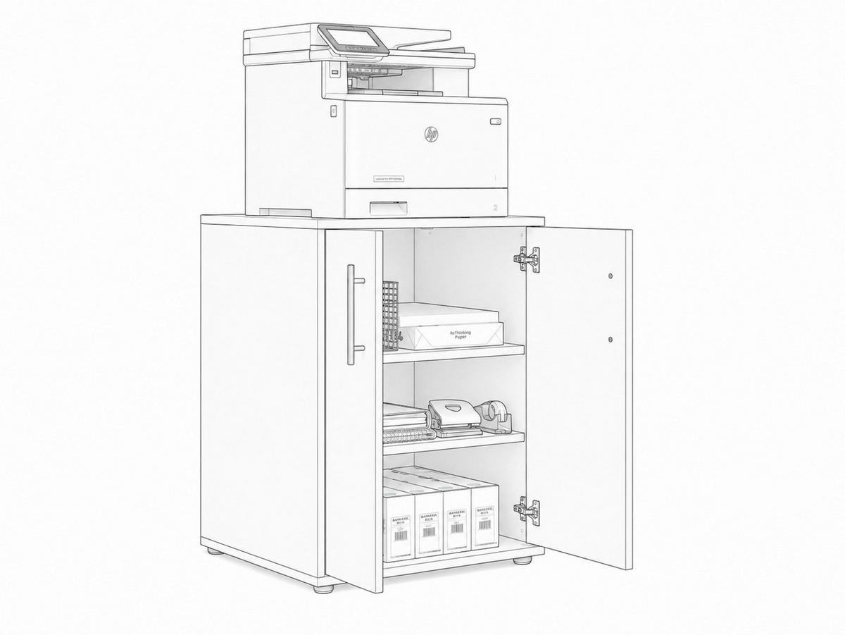 AKTENSCHRANK OFFICE EDITION - Eichefarben/Anthrazit, MODERN, Holzwerkstoff (54/74/50cm) - MID.YOU