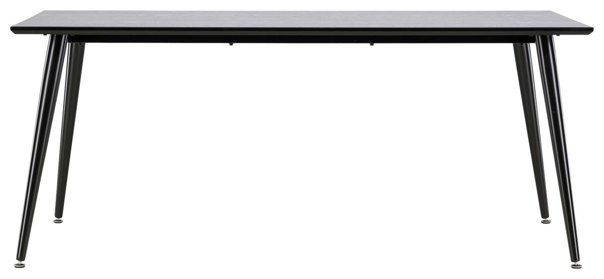 ESSTISCH DIPP - Schwarz, Design, Holzwerkstoff/Metall (180/90/75cm) - Livetastic