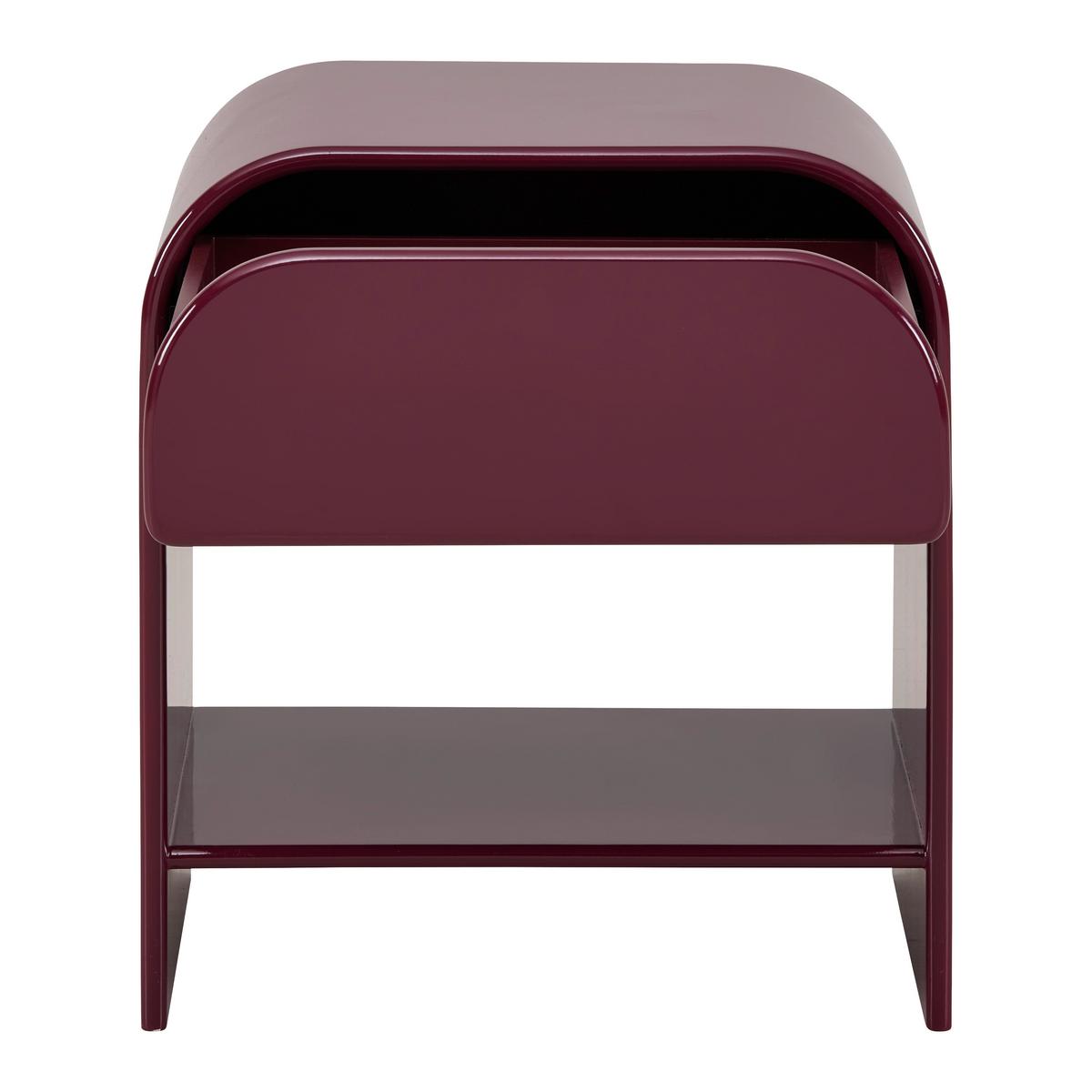 Noćni Ormarić Ruby - boja crnog vina, Moderno, pločasti materijal (40/45/30cm) - Modern Living