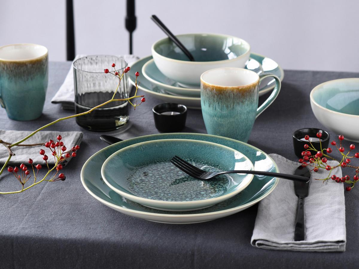 Kombinirani Servis Caldera Grün, 8-Delni - zelena/bela, Basics, keramika - Creatable