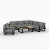 LOUNGEGRUPP FABRIZIA - grå, Modern, metall/trä - Bessagi Garden