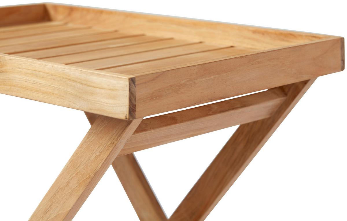 TABLETTTISCH TRAY TABLE - Teakfarben, KONVENTIONELL, Holz (60/40/65cm) - MID.YOU