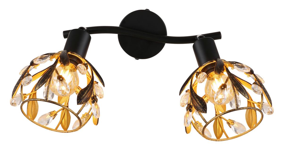 STRAHLER 15759-2 MIKA - Klar/Goldfarben, Basics, Kunststoff/Metall (25/12/15,5cm) - Globo