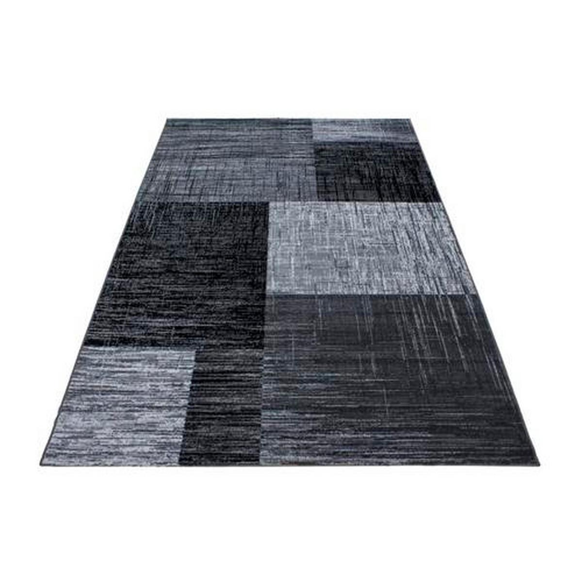 Webteppich Plus Schwarz ca. 80x150cm - Schwarz, Design, Textil (80/150cm)