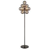 STEHLEUCHTE 56146SG CONOR - Schwarzchrom/Schwarz, Design, Glas/Kunststoff (39,5/160cm) - Globo