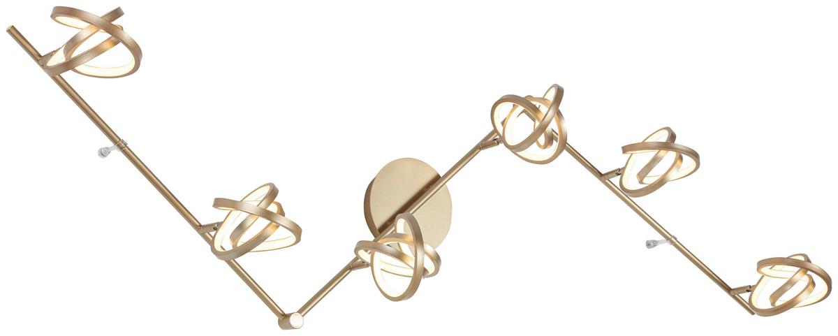 LAMPA SUFITOWA THERESIA - biały/cappuccino, Trend, tworzywo sztuczne/metal (180/14/23,2cm) - Novel