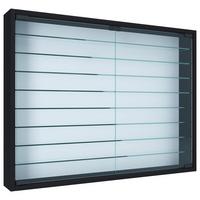 Viseča Vitrina Mandosa Xxl, Črna - črna, Moderno, steklo/leseni material (80/60/10cm) - MID.YOU