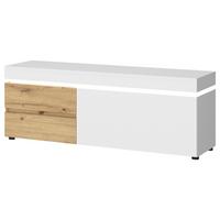 Comodă TV LUCI - alb/stejar Artisan, Trend, material pe bază de lemn (150,4/56,7/48cm) - Modern Living