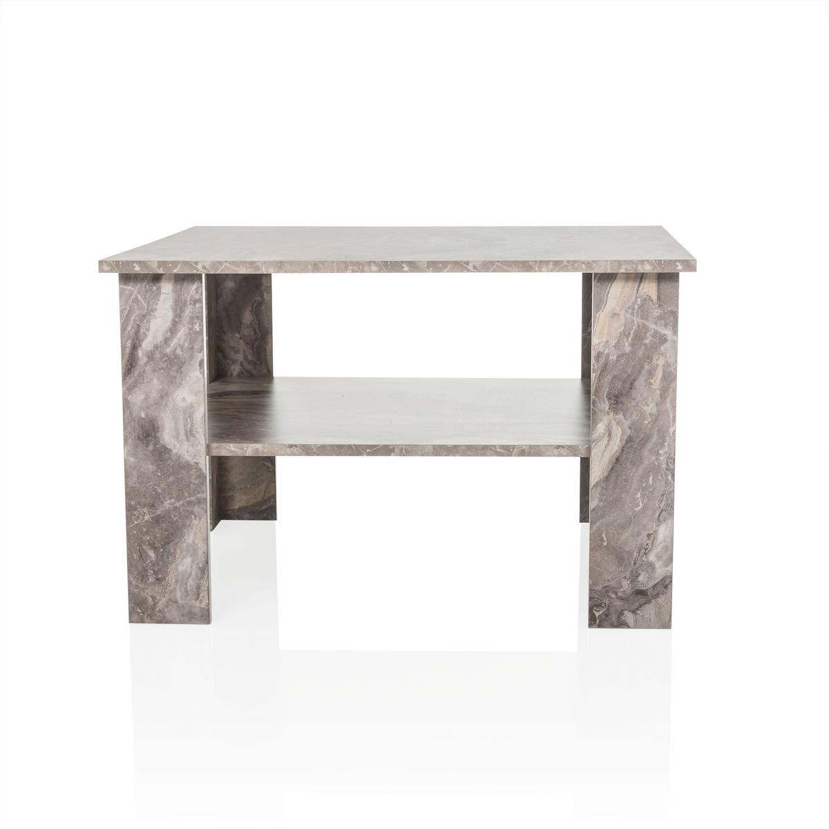 Klubska Miza Bismo, Siva - siva, Moderno, leseni material (70/70/45cm) - MID.YOU