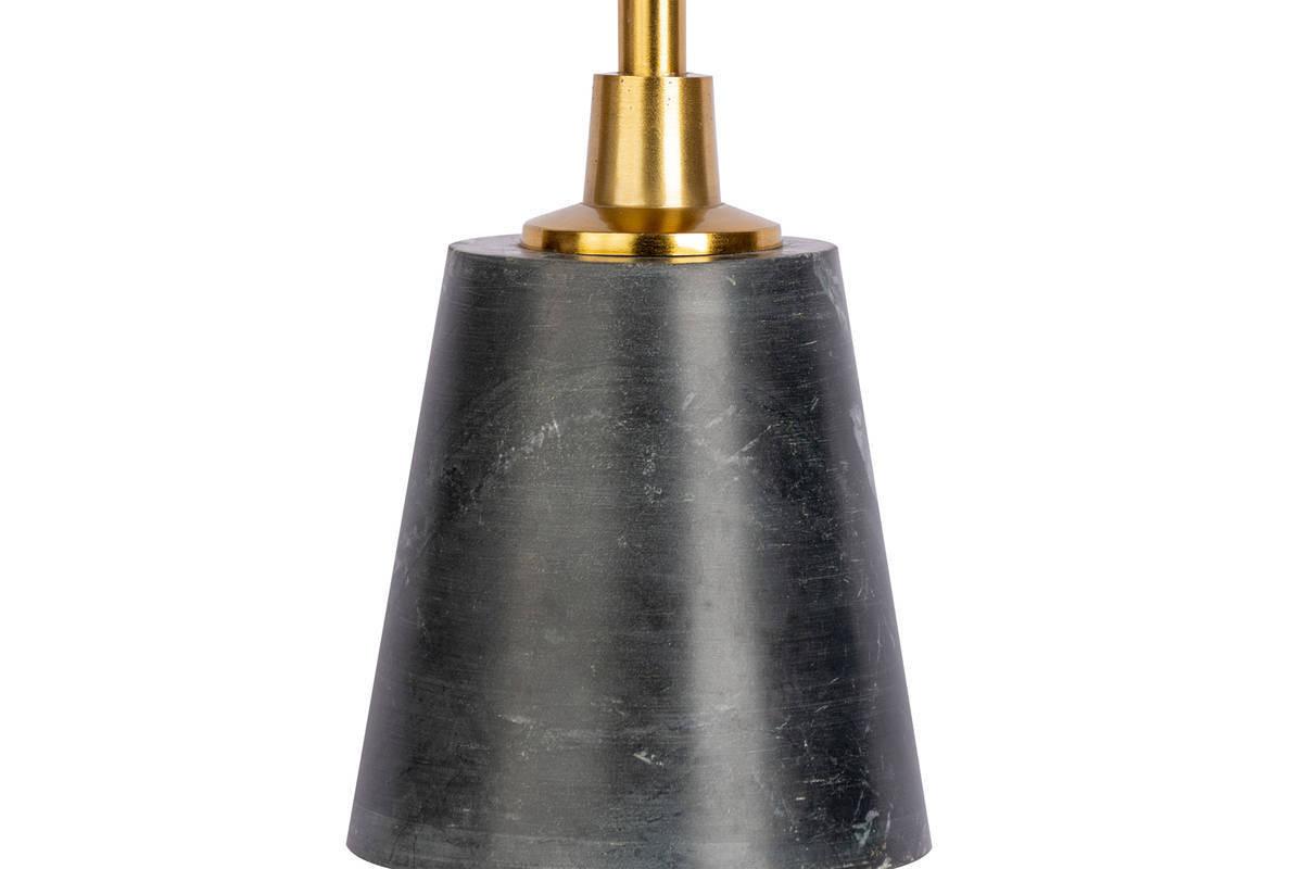 KERZENSTÄNDER KERZENHALTER FAYYA 125 - Goldfarben/Schwarz, Trend, Stein/Metall (10/22/10cm) - Kayoom