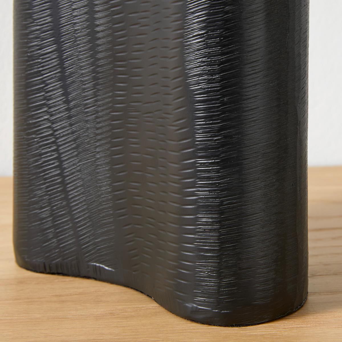 Vase Resvik in Schwarz - Schwarz, MODERN, Metall (18/8/22cm)