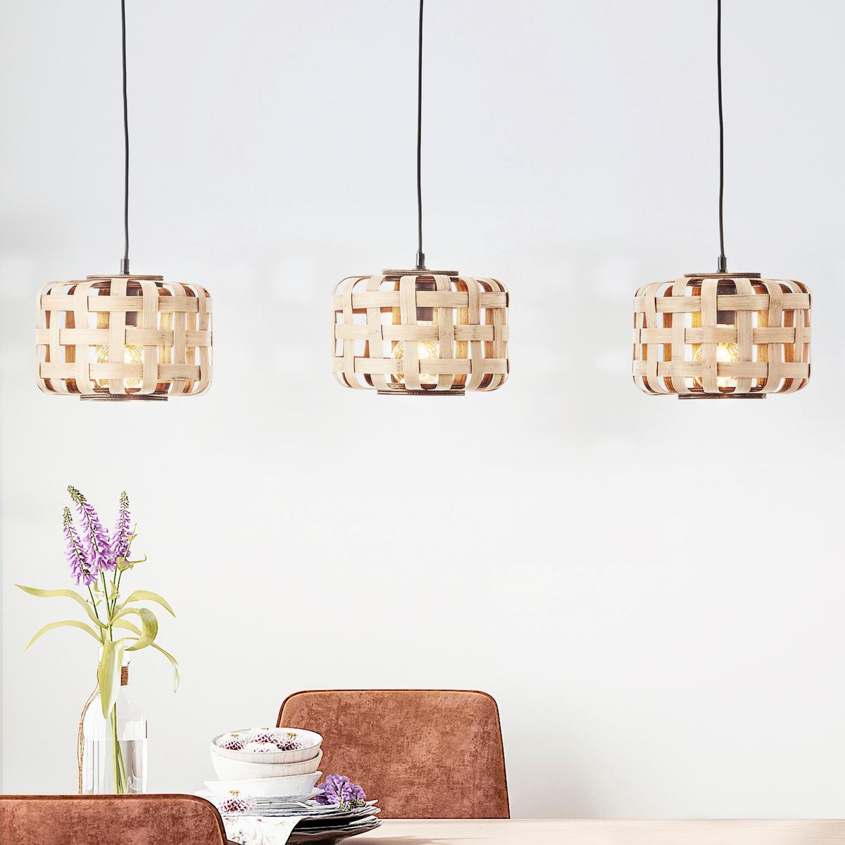 LAMPA WISZĄCA 99810/09 WOODLINE - kolor naturalny/czarny, Natur, metal/drewno (104/24,5/146cm)