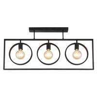 Deckenleuchte 15489D in Schwarz max. 60 Watt - Schwarz, Design, Metall (92/24/45,5cm) - Globo