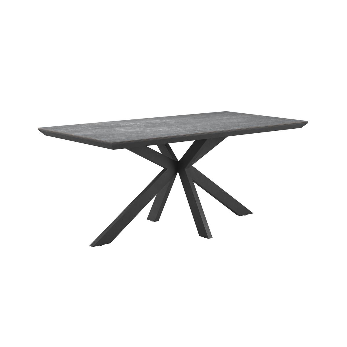 Masa STEVE 1 - negru, Modern, ceramică/metal (180/76/90cm)