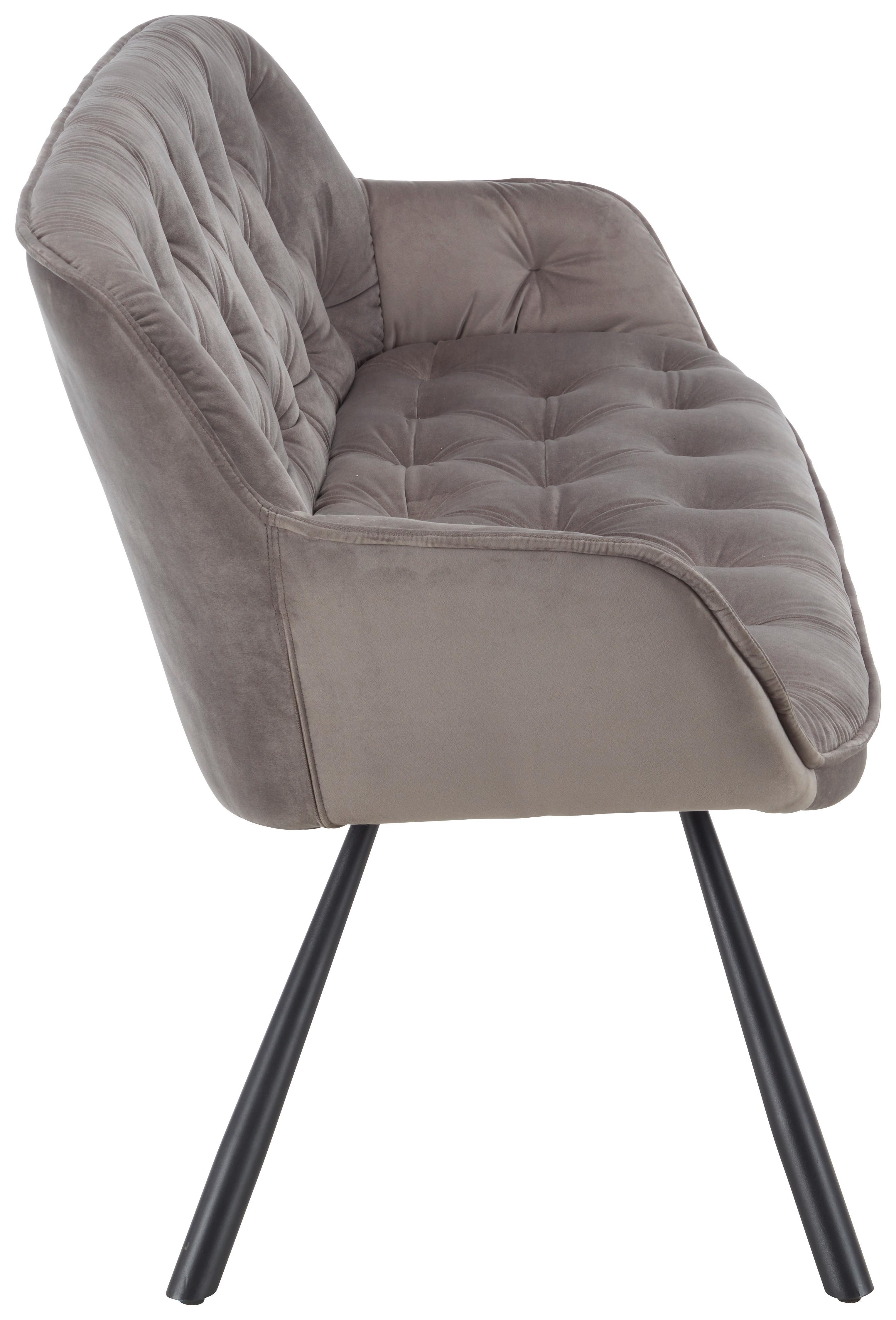 SITTBÄNK EILEEN - grå/svart, Modern, metall/textil (171/88/65cm) - Mömax