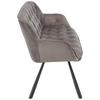 SITTBÄNK EILEEN - grå/svart, Modern, metall/textil (171/88/65cm) - Mömax