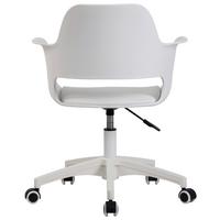 Drehstuhl July Weiss/Lederlook - Weiss, Modern, Kunststoff/Textil (58/78-90/59cm) - Mömax