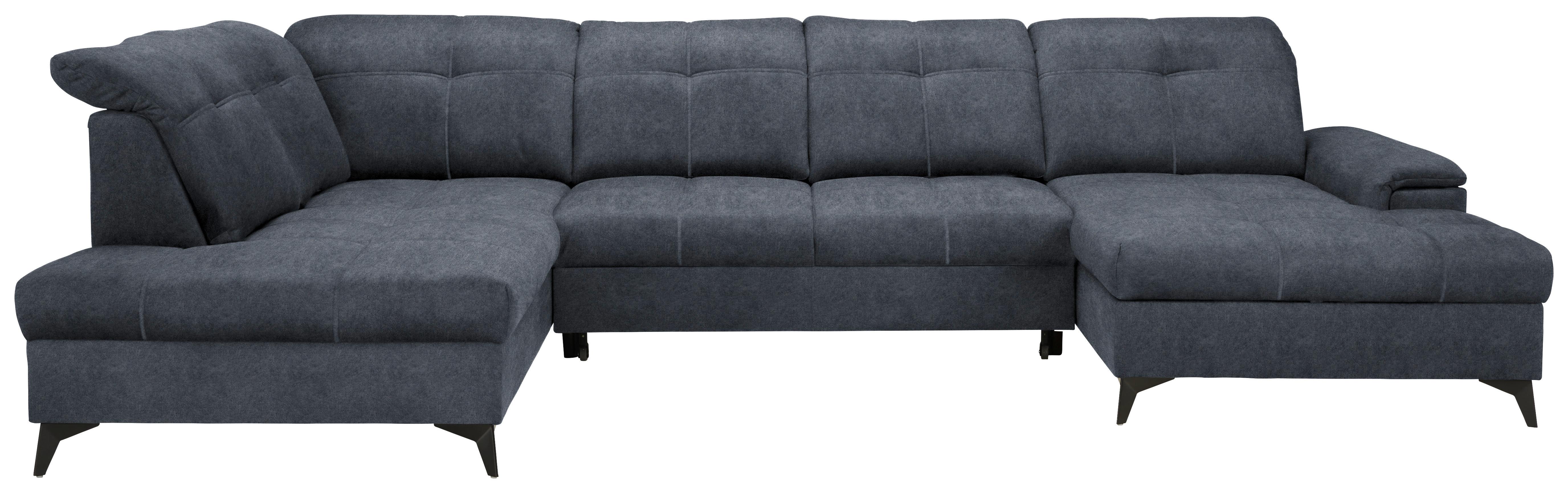 Kutna Garnitura Sierra - boje grafita/svijetlo siva, Moderno, tekstil/metal (230/364/181cm) - Modern Living