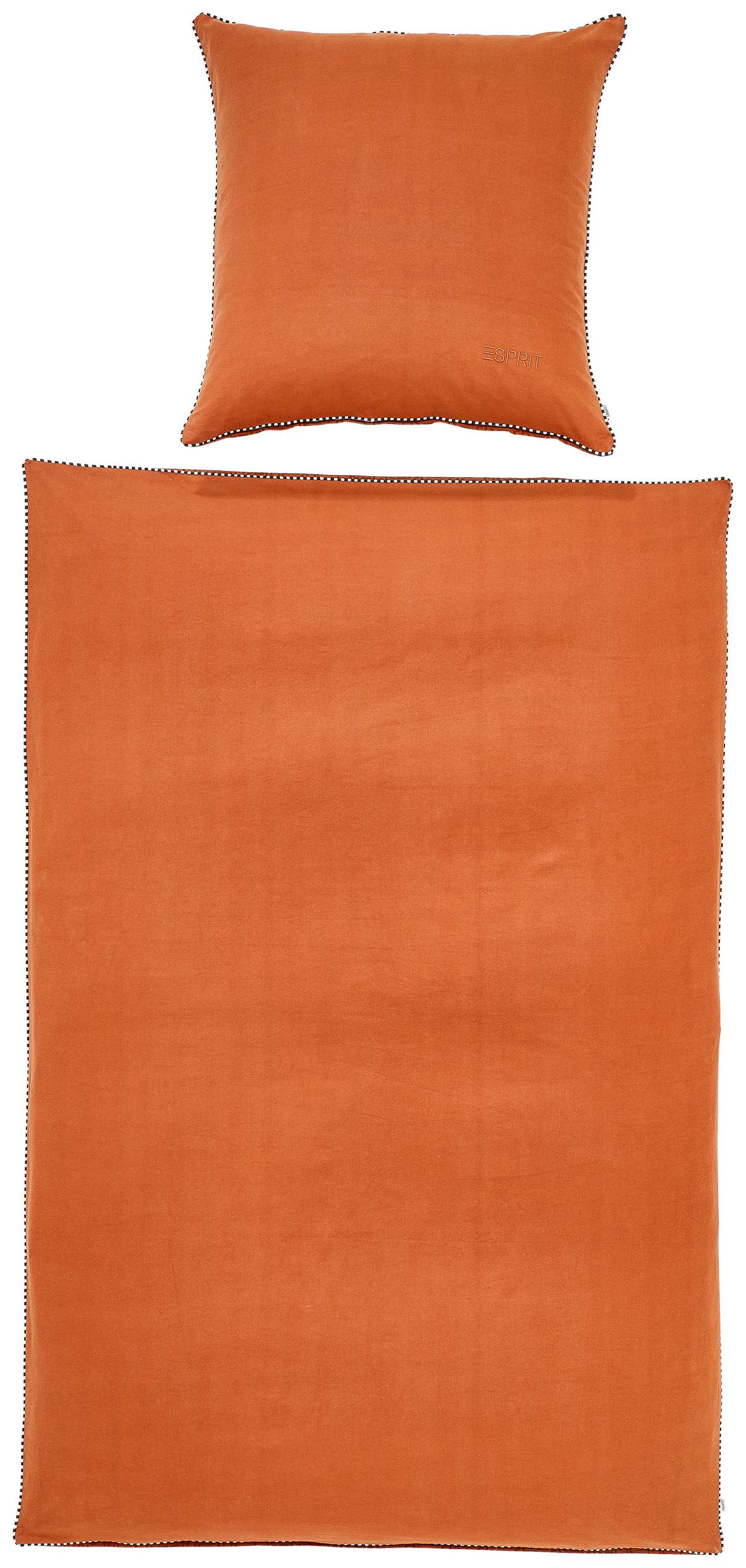 POŚCIEL DWUSTRONNA E-SCATTER-F - kolor rdzawy, Konventionell, tkanina (135/200cm) - Esprit