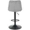 BARPALL THEO - grå/svart, Modern, metall/trä (46/94-114/55cm) - Mömax