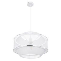 Viseča Svetilka Cruz - barve kroma/bela, Trend, kovina (45/150/28cm) - Globo