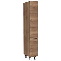 Apothekerschrank Structura Eiche dunkel - Eiche dunkel/Schwarz, MODERN, Holzwerkstoff/Metall (30/216,6/58cm) - Nobilia