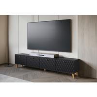 Nizka Omarica Phuket 190, Črna - zlate barve/črna, Trend, umetna masa/leseni material (190/40/32cm) - Livetastic