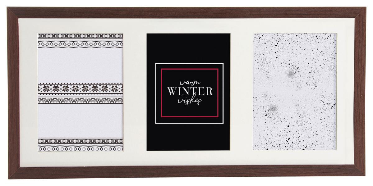 Bilderrahmen Gitta ca. 23x50cm - Wengefarben, MODERN, Glas/Holzwerkstoff (23/50cm) - Modern Living