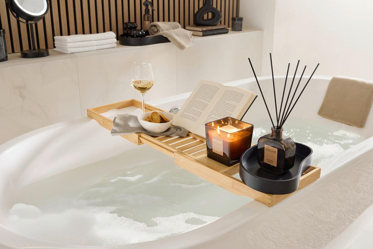 Polica Za Kadu Betty - prirodne boje, Konvencionalno, metal/prirodni materijali (70-110/22/4cm) - Mömax