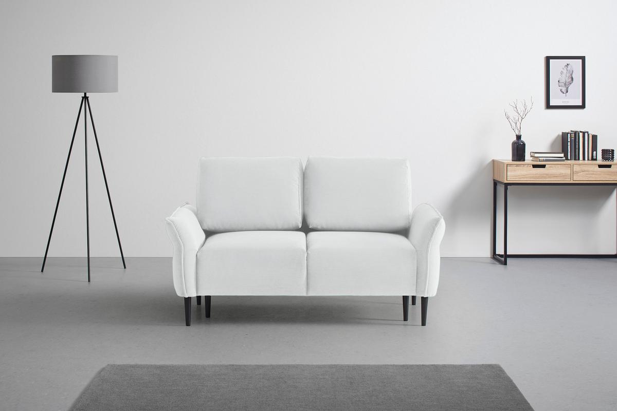 2-Sitzer-Sofa Custom Dunkelgrün - Dunkelgrün/Silberfarben, MODERN, Holz/Textil (150/85/92cm) - Mömax
