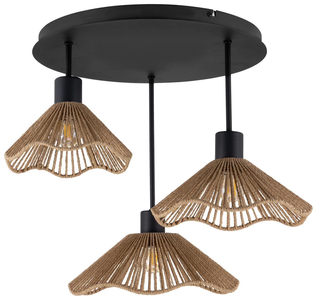 LAMPA WISZĄCA DOROTHEE - kolor naturalny/czarny, Design, metal/papier (53,5/42cm) - Collet's Monde