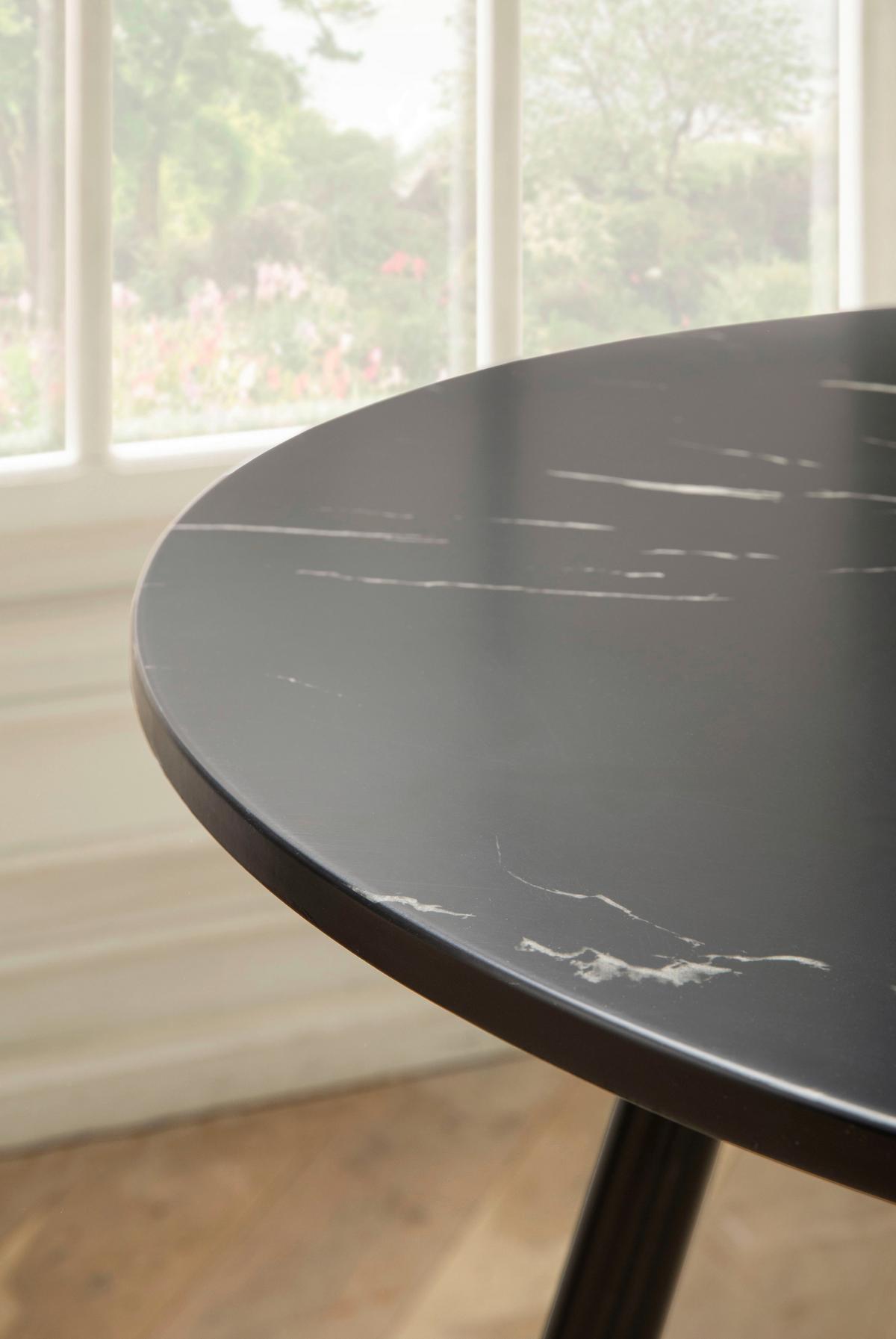 ESSTISCH WL6.873 - Goldfarben/Schwarz, Design, Holzwerkstoff/Metall (75/75/76cm) - Livetastic