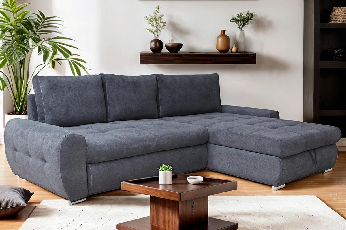 Coltar extensibil SOLAR - alb/gri, Design, textil (277/175cm) - Modern Living