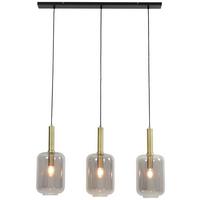 LAMPA WISZĄCA LEKAR - kolor brązu, Design, szkło (100/22/32cm) - Light & Living