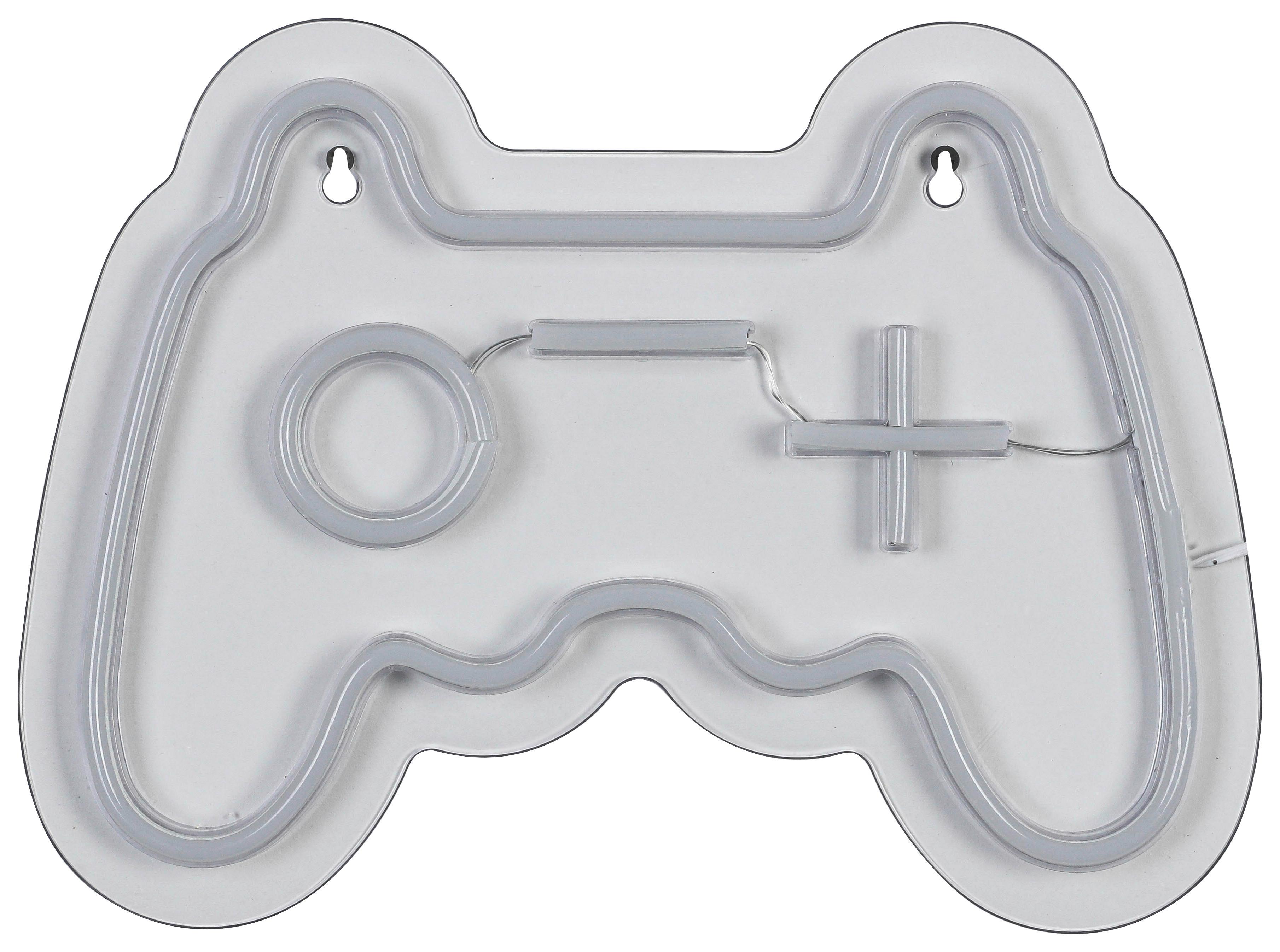 LED-DEKORATIONSLAMPA SPIELI - vit/transparent, Modern, plast (30/22/1,3cm) - Mömax